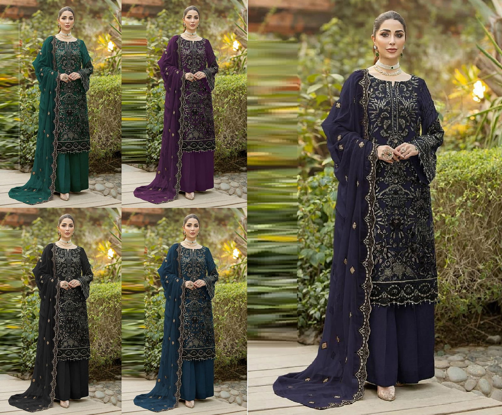 Mah E Rooh 4107 Dark Color Embroidery Wedding Salwar Suit